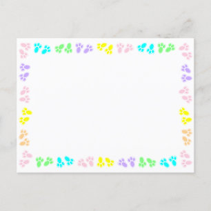 Easter Bunny Feet Custom Border Postcard