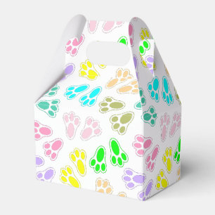 Easter Bunny Feet Pattern Custom Favour Box