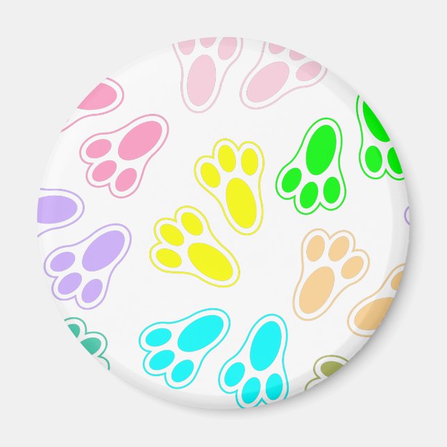 Easter Bunny Feet Pattern Custom Magnet (Front)