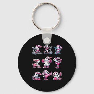 Easter bunny fitness collection gym workoutEaster  Key Ring