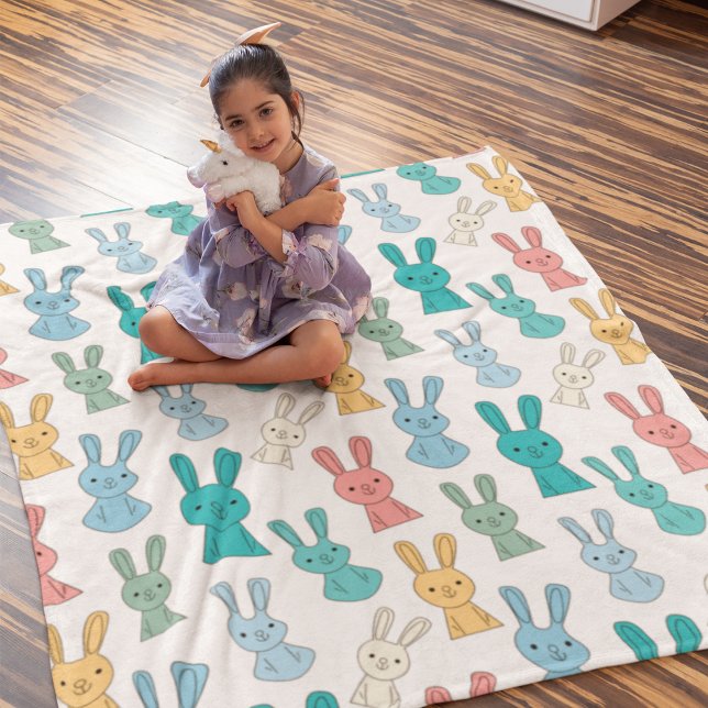 Easter Bunny Fleece Blanket (Creator Uploaded)