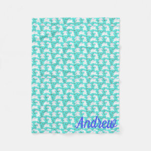 Easter Bunny Fleece Lap Blanket for Wheelchair