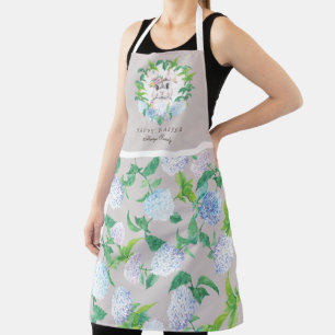 Easter Bunny Floral Wreath Personalised Family Apron