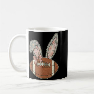 Easter Bunny Football Graphic Vintage Game Day Coffee Mug