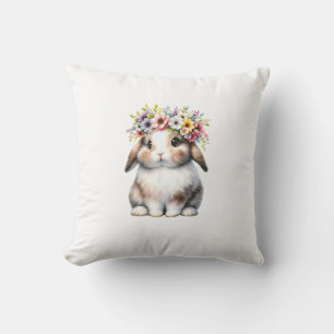Easter Bunny for Women Girls - Easter Bunny Flower Cushion