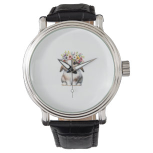 Easter Bunny for Women Girls - Easter Bunny Flower Watch