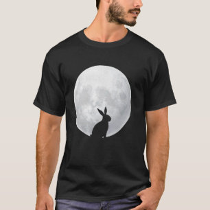 Easter Bunny Full Moon Minimalist Easter Day T-Shirt