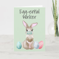 Easter bunny Funny Essential Worker Covid