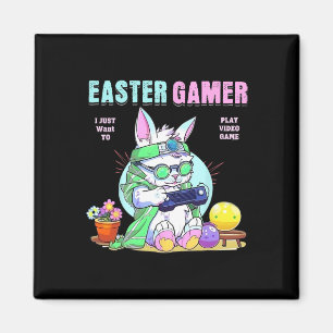 Easter Bunny Funny Gamer Video Game Boys Girls Magnet