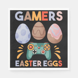 Easter Bunny Gamer Gaming Boy Love Easter Eggs Napkin