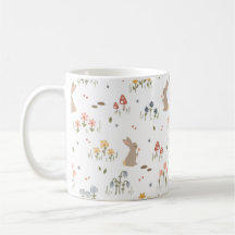 Easter Bunny Gift Kids Coffee Mug Wildflowers Mug