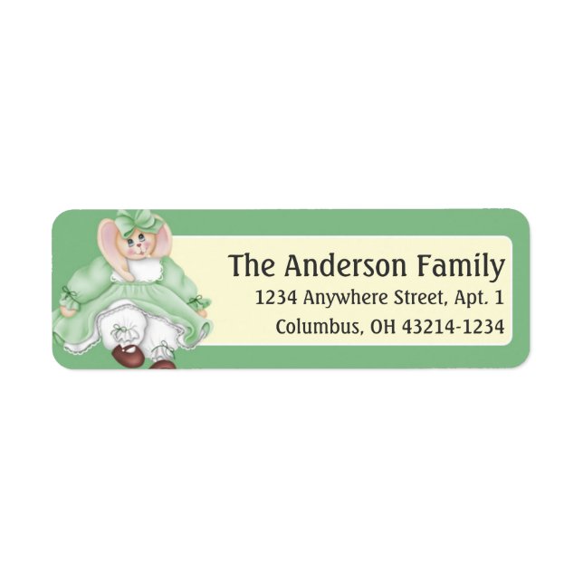 Easter Bunny Girl d13 Easter Address Labels (Front)