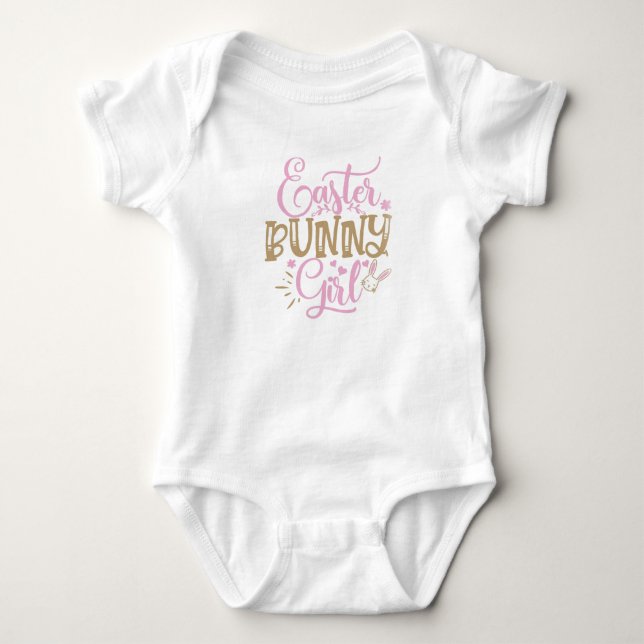 Easter Bunny Girl Easter Bodysuit (Front)