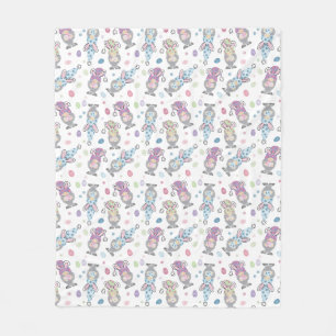 Easter Bunny Gnome Pattern Fleece Blanket