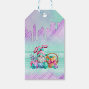 Easter Bunny Gnome With Basket Eggs Gift Tags