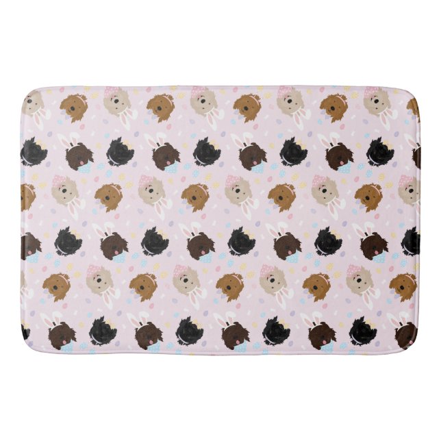 Easter Bunny Goldendoodle Dogs Bath Mat (Front)