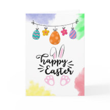 Easter Bunny Greeting Card – Bright Spring Colours