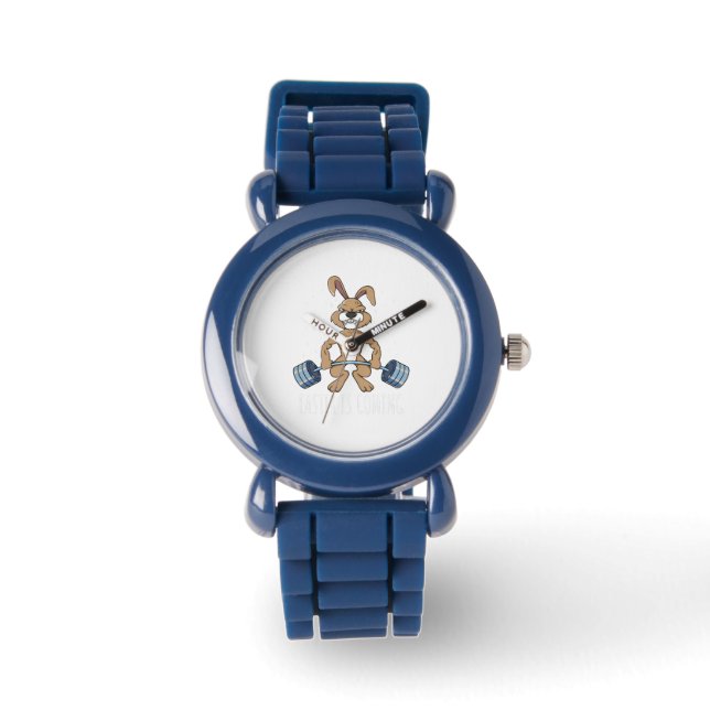 Easter Bunny Happy Easter Bodybuilding Watch (Front)