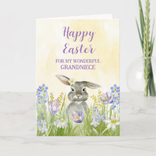 Easter Bunny Happy Easter Grandniece Holiday Card