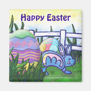 Easter Bunny Happy Easter Magnet