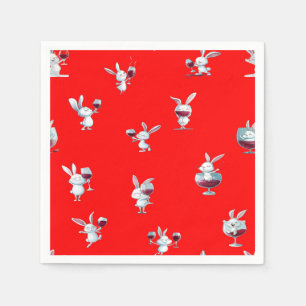 Easter Bunny Happy Hour Napkin