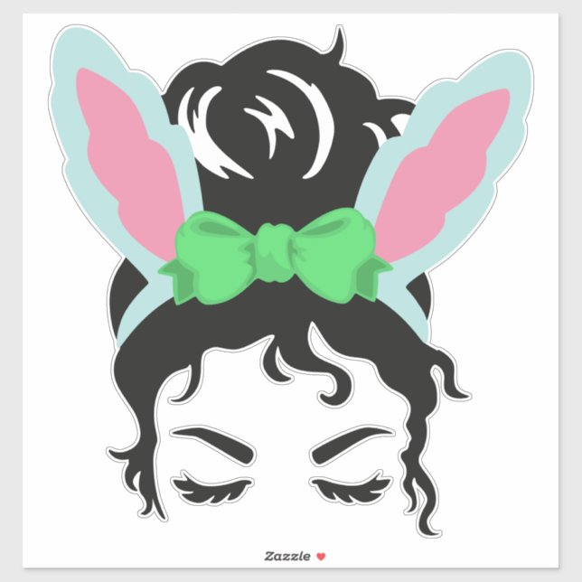 Easter Bunny Headband Messy Bun (Sheet)