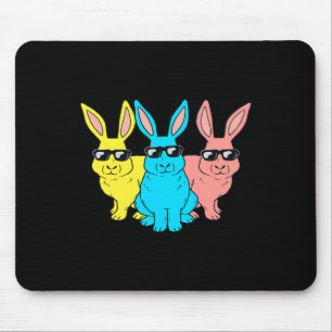 Easter Bunny Hip Hop Trio Bunnies Fun Boys Girls K Mouse Pad