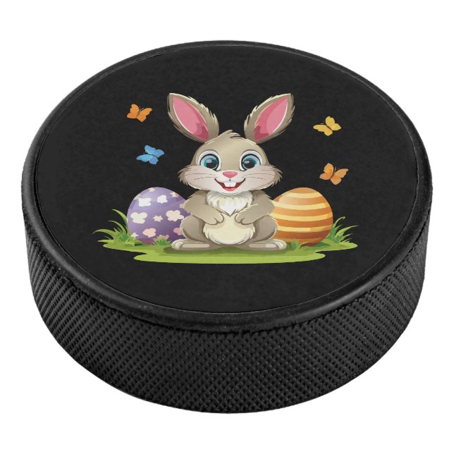 Easter bunny hockey puck (3/4)