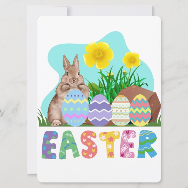 EASTER BUNNY HOLIDAY CARD (Front)