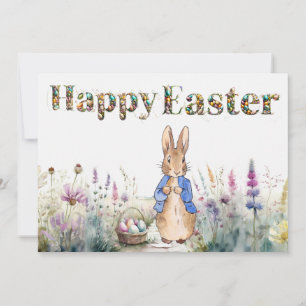 Easter bunny holiday card