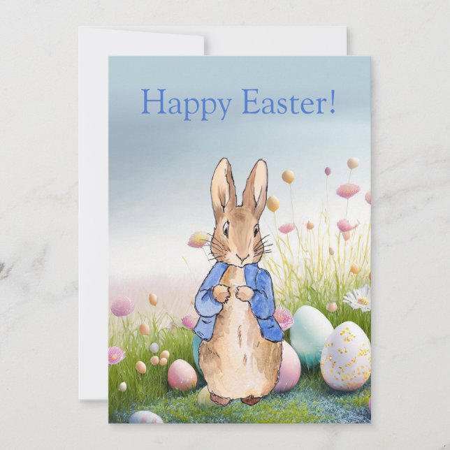 Easter bunny holiday card (Front)