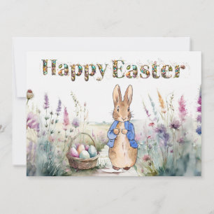 Easter bunny holiday card