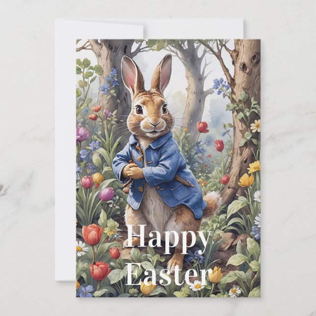 Easter Bunny  Holiday Card (Front)