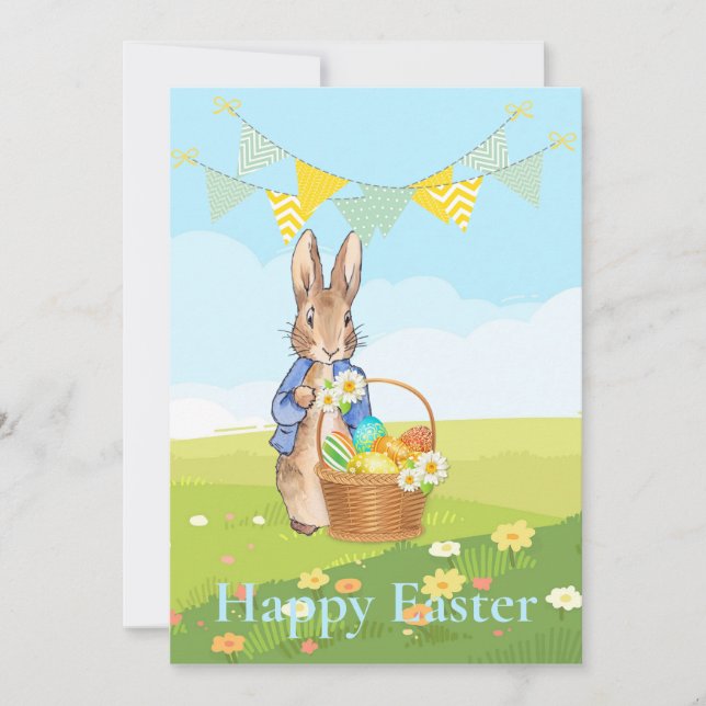 Easter bunny holiday card (Front)
