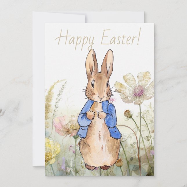 Easter bunny holiday card (Front)