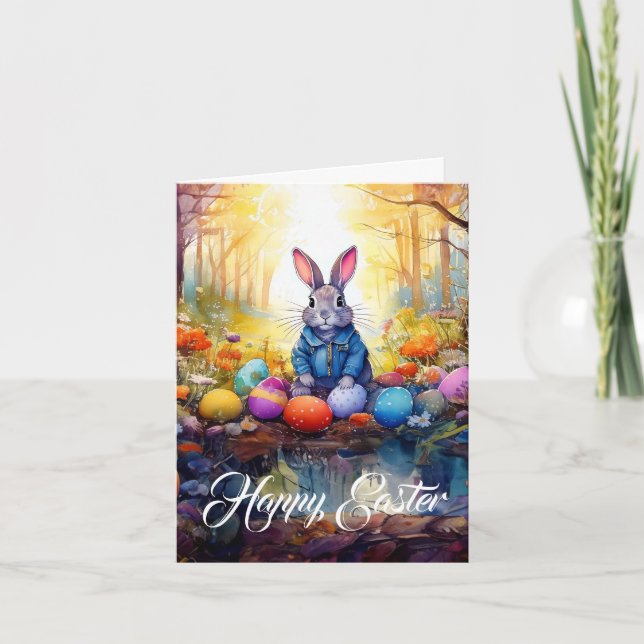Easter Bunny  Holiday Card (Front)