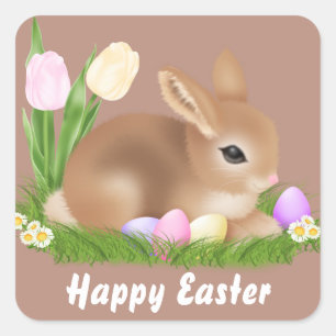 Easter Bunny Holiday fun party sticker