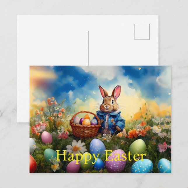 Easter Bunny  Holiday Postcard (Front/Back)