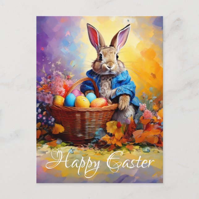 Easter Bunny  Holiday Postcard (Front)