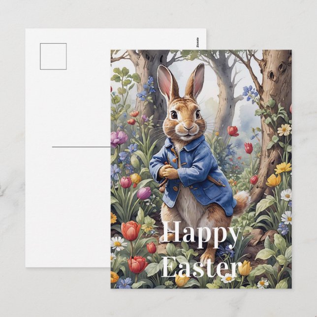 Easter Bunny  Holiday Postcard (Front/Back)