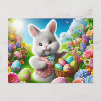 Easter Bunny Holiday Postcard