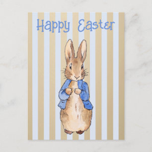 Easter bunny holiday postcard