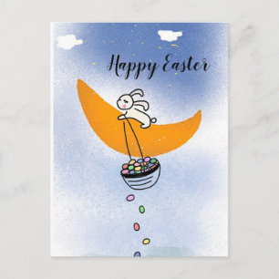 Easter Bunny Holiday Postcard