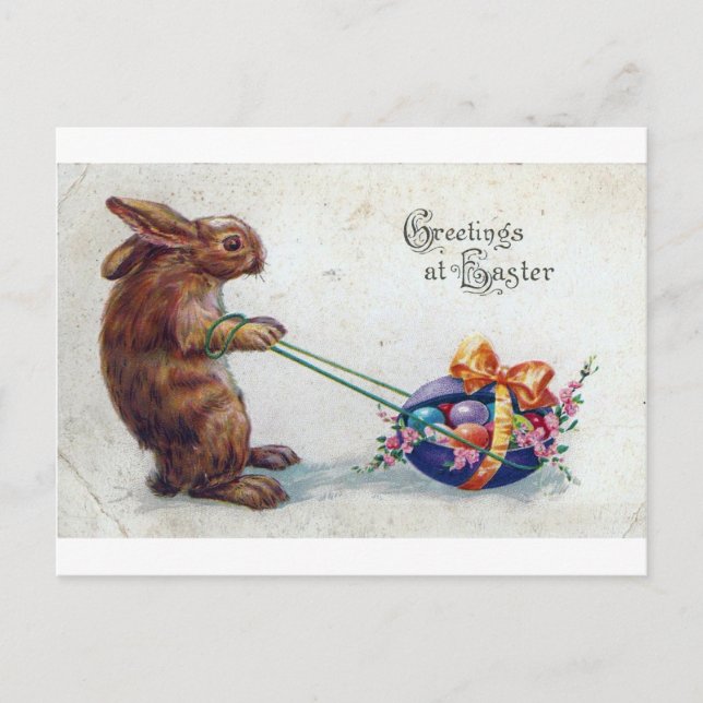 Easter Bunny Holiday Postcard (Front)