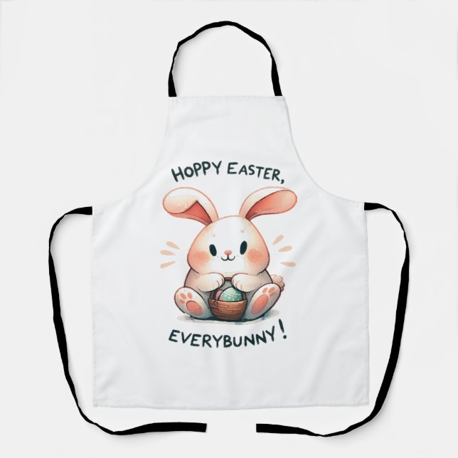 Easter Bunny Hoppy Easter, Everybunny! Apron (Front)