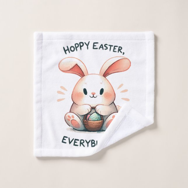 Easter Bunny Hoppy Easter, Everybunny! Wash Cloth (Wash Cloth)