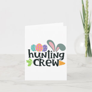 Easter Bunny Hunting Crew Family Matching Card