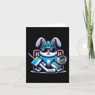 Easter Bunny Ice Hockey Goalie Men Boys Kids Toddl Card