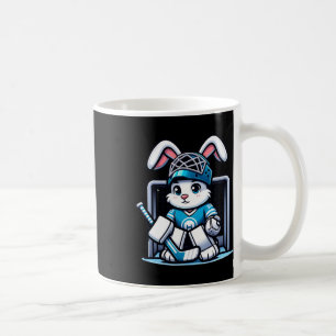 Easter Bunny Ice Hockey Goalie Men Boys Kids Toddl Coffee Mug