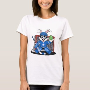 Easter Bunny Ice Hockey Goalie Men Boys Kids Toddl T-Shirt
